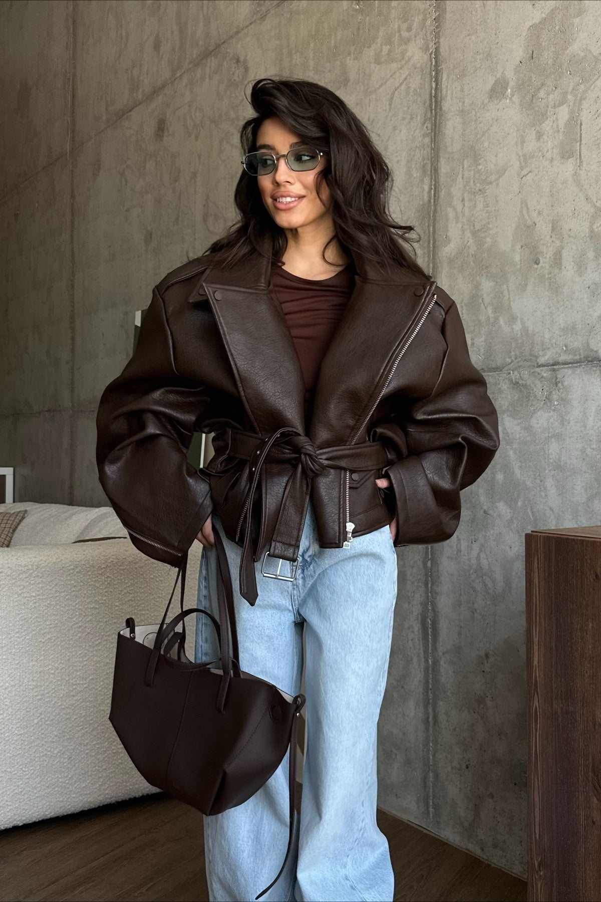 Evita Vegan Leather Jacket