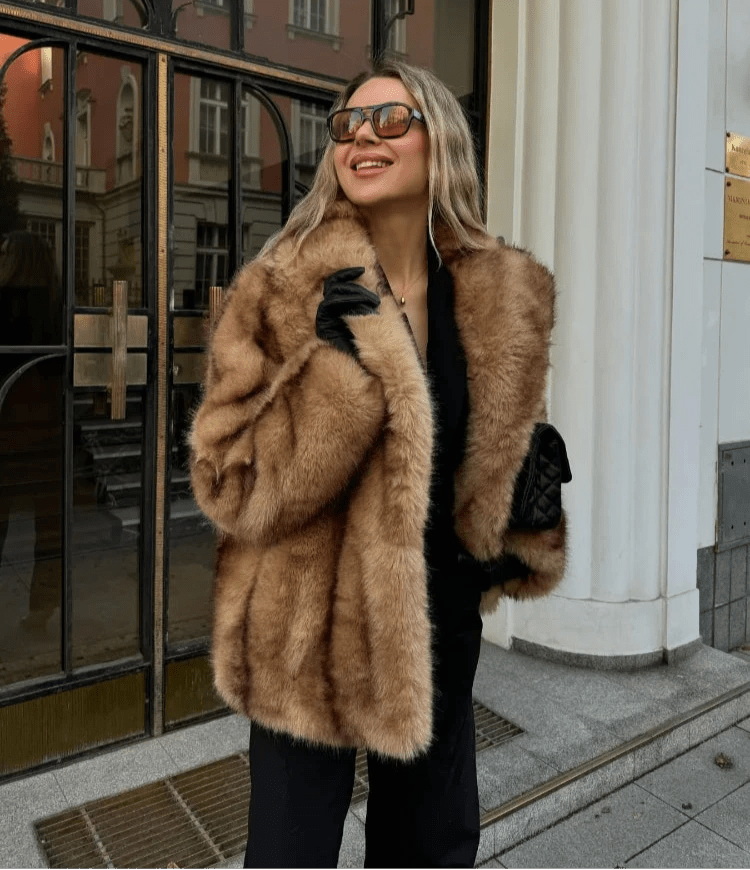 Παλτό από συνθετική γούνα Fiona