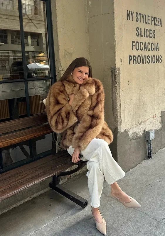 Παλτό από συνθετική γούνα Fiona