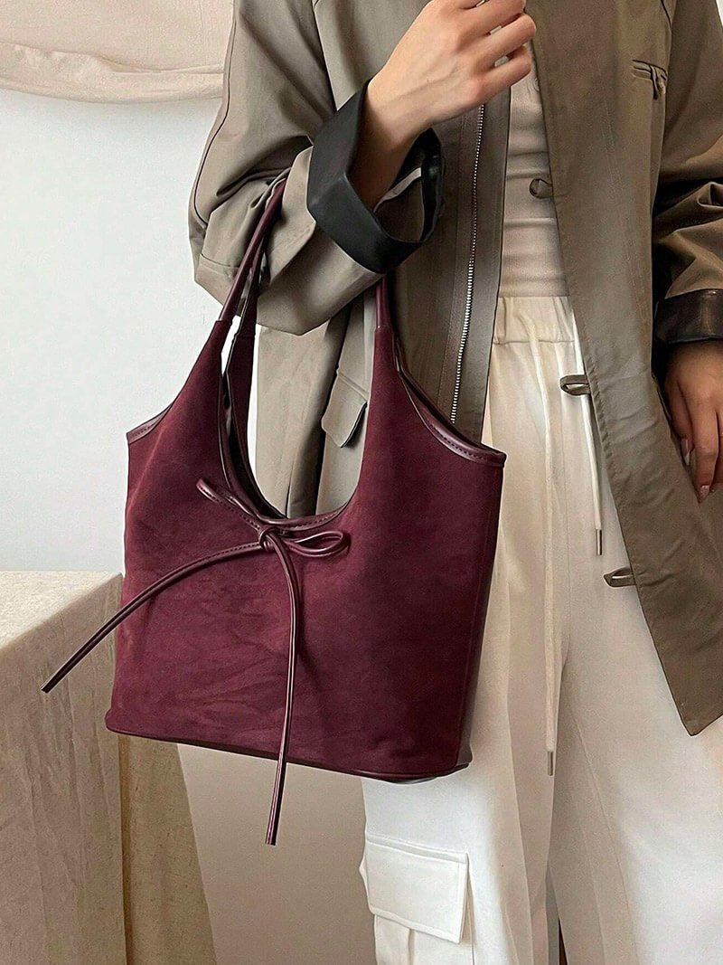 Suede τσάντα με φιόγκο Florence