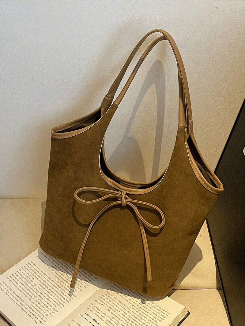 Suede τσάντα με φιόγκο Florence