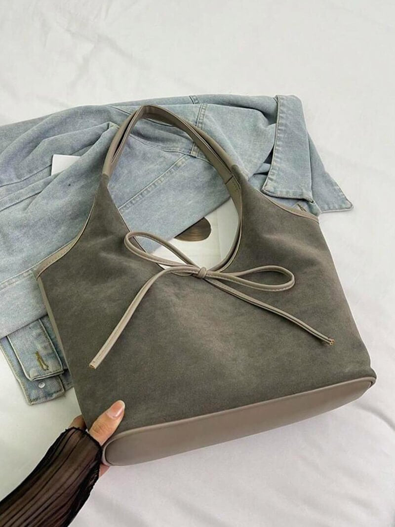 Suede τσάντα με φιόγκο Florence