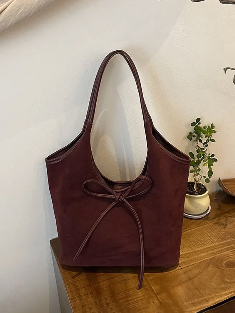 Suede τσάντα με φιόγκο Florence