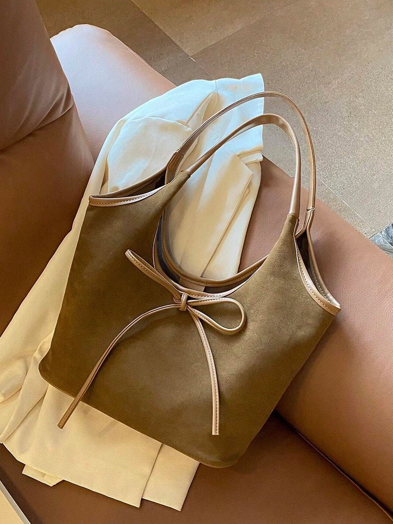 Suede τσάντα με φιόγκο Florence