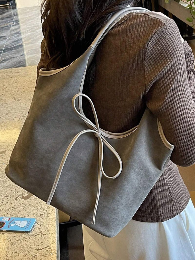 Suede τσάντα με φιόγκο Florence