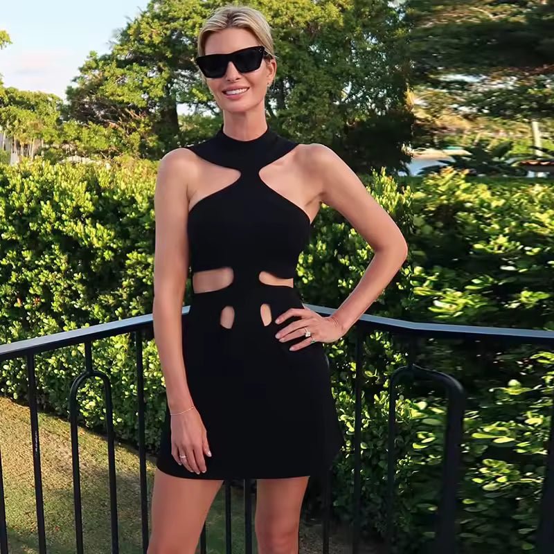 Μίνι φόρεμα Gisele με ακάλυπτους ώμους και λαιμόκοψη halter