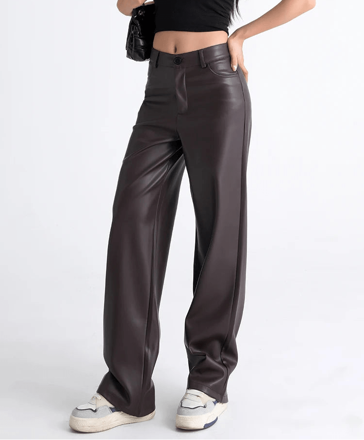 Giselle High Waisted Leather Pants