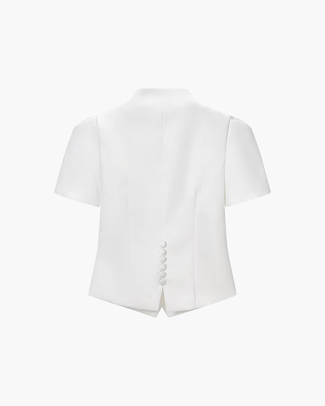 Gloria Button Front Stand Collar Top