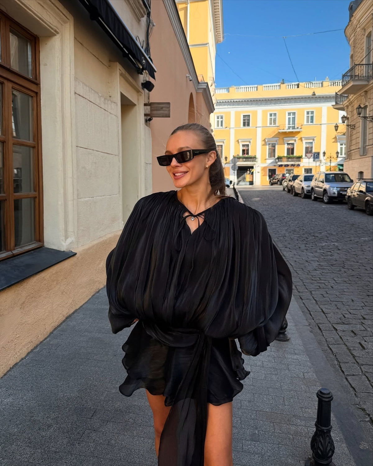 Μίνι φόρεμα Gwyneth με σούρα