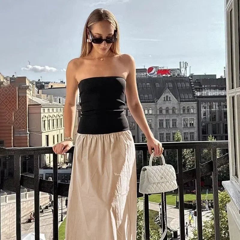 Μάξι φόρεμα Hannah με χρωματική αντίθεση Honor