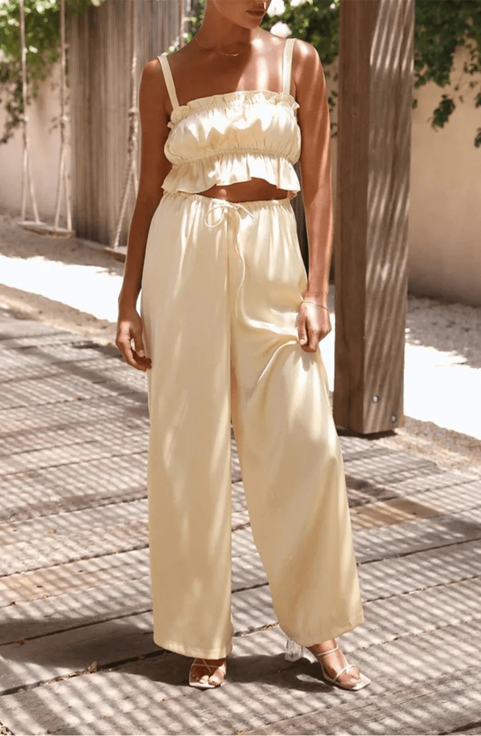 Helen Wide Leg Ruffle Set