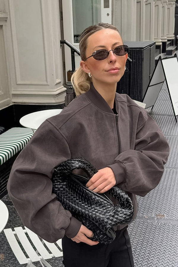 Σουέτ bomber jacket Ilse