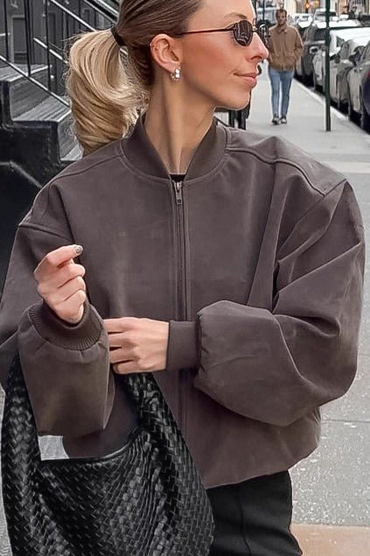 Σουέτ bomber jacket Ilse