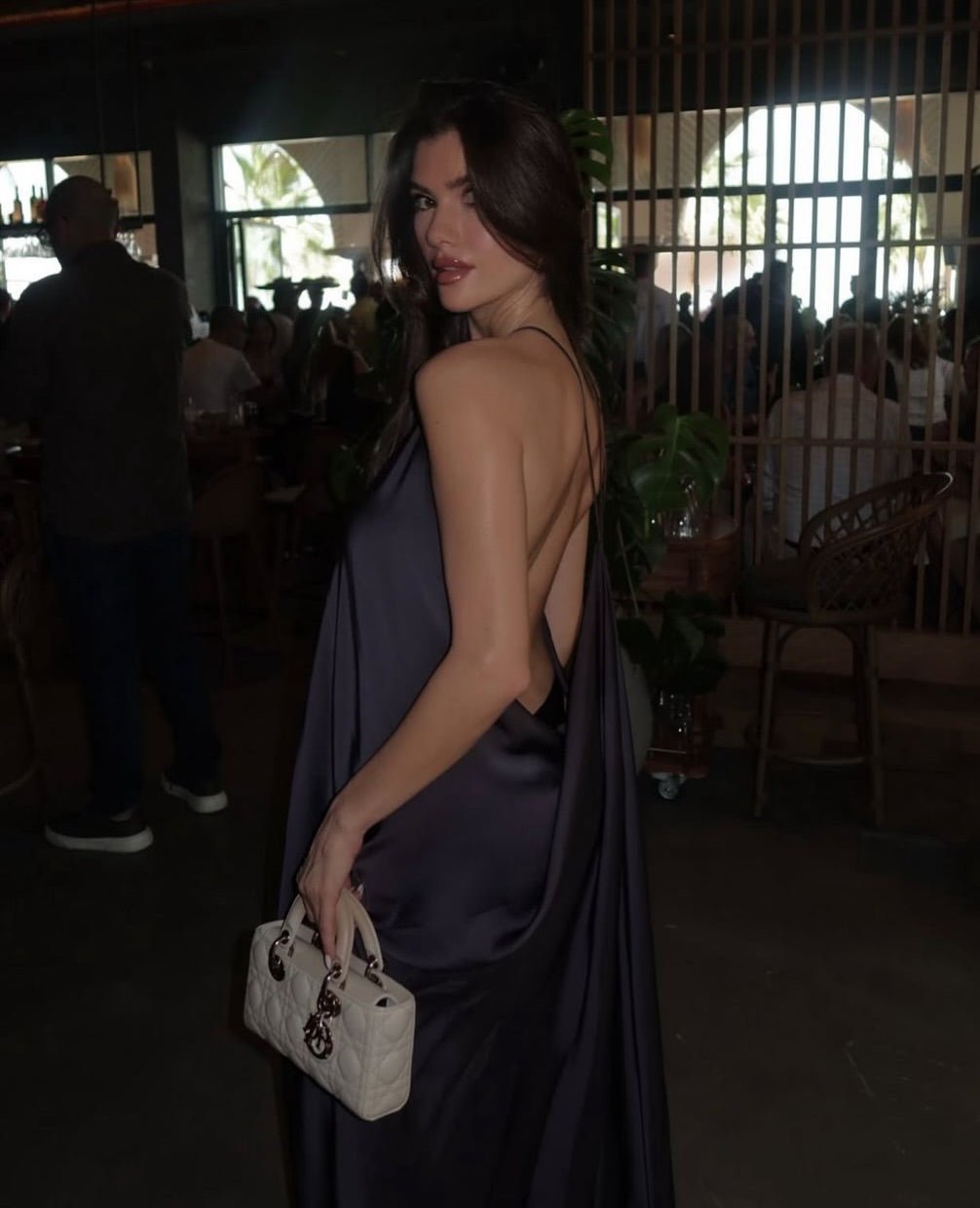 Indira Satin Halter Maxi Dress