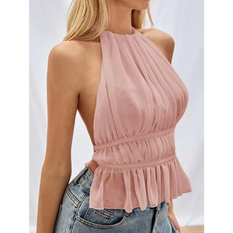 Ines Ruched Halter Top