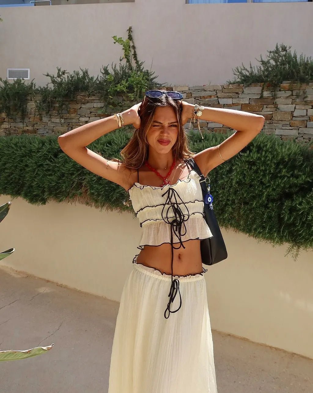 Γοητευτικό σετ Isabel με φούστα και τοπ