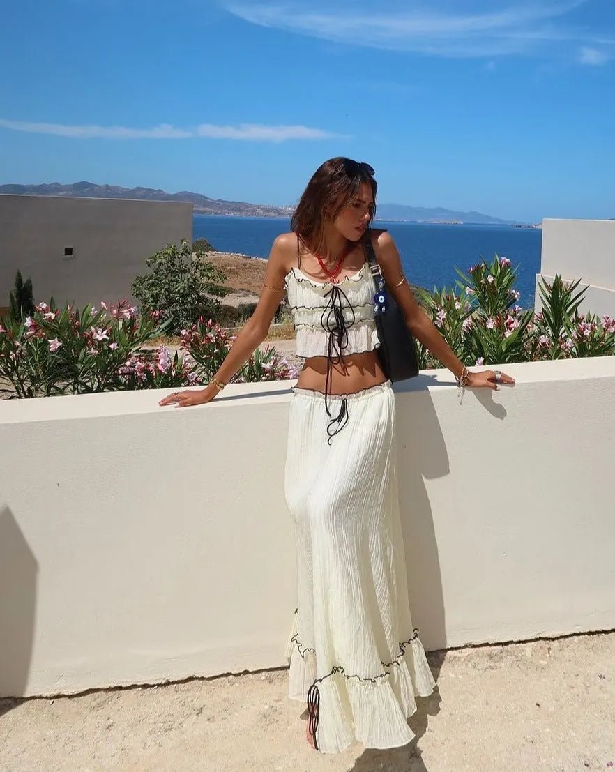 Γοητευτικό σετ Isabel με φούστα και τοπ