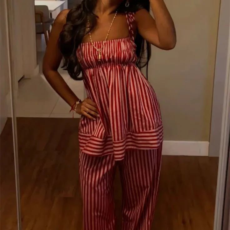 Jasmin Striped Pajama Set