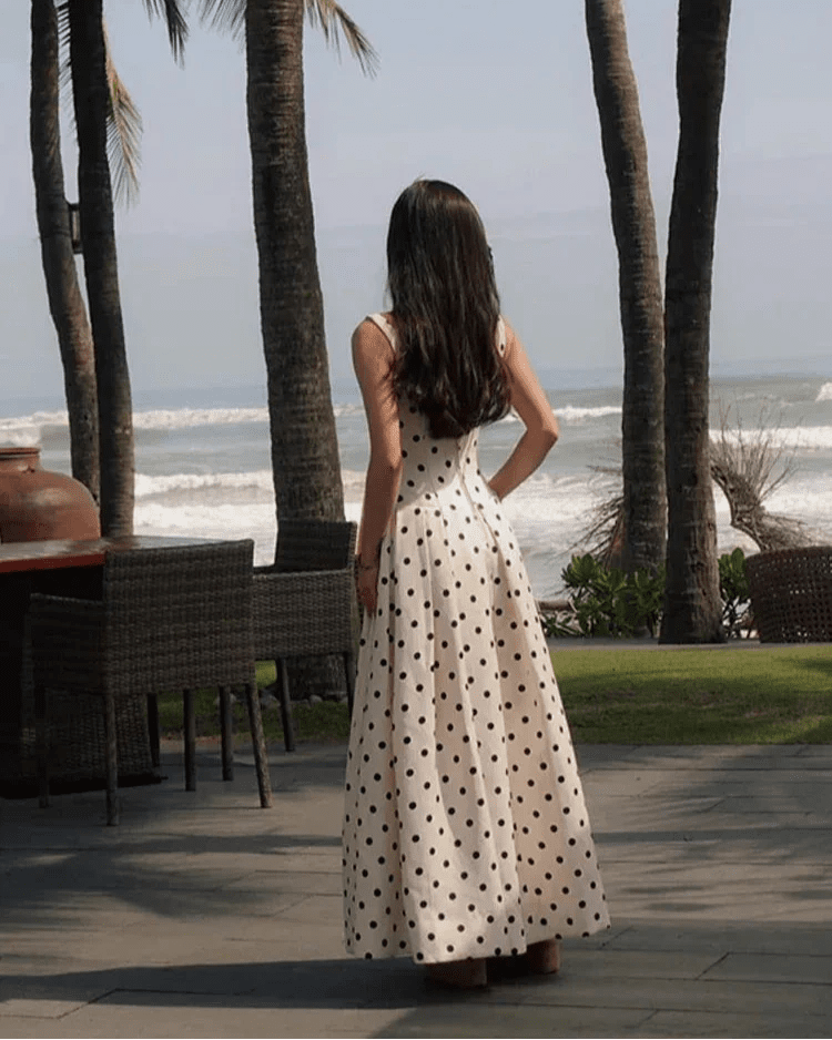 Μίντι φόρεμα Jasmine με πουά