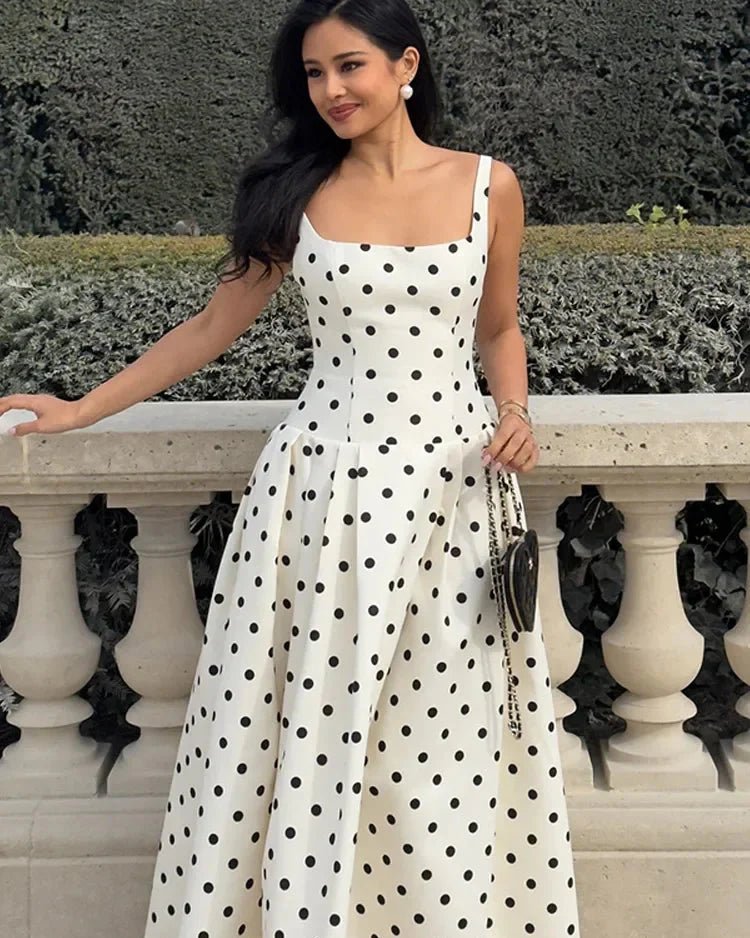 Μίντι φόρεμα Jasmine με πουά