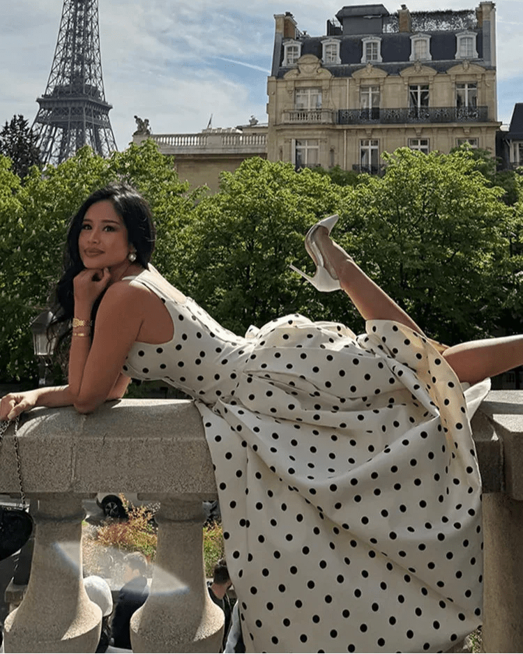 Μίντι φόρεμα Jasmine με πουά