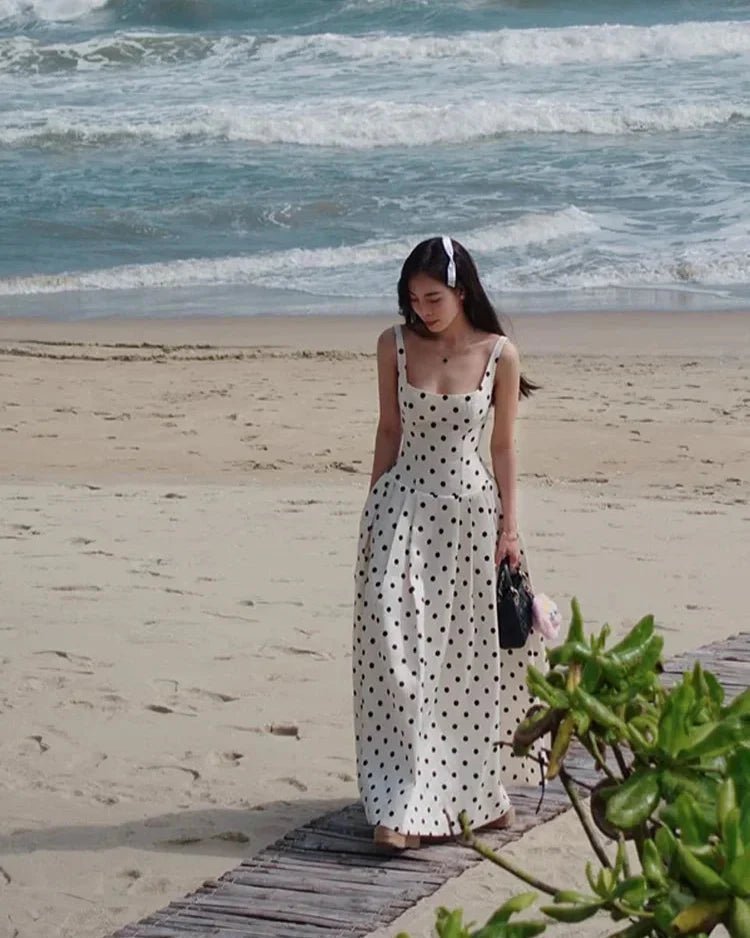 Μίντι φόρεμα Jasmine με πουά