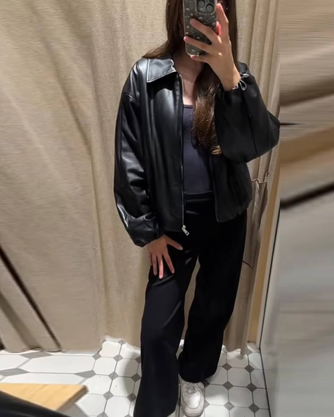 Bomber μπουφάν Jenny από συνθετικό δέρμα
