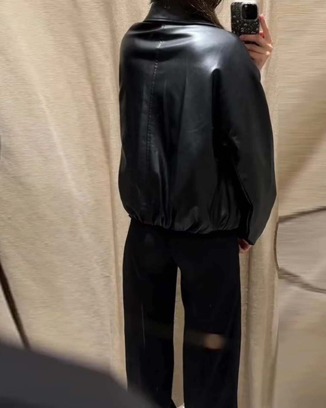 Bomber μπουφάν Jenny από συνθετικό δέρμα