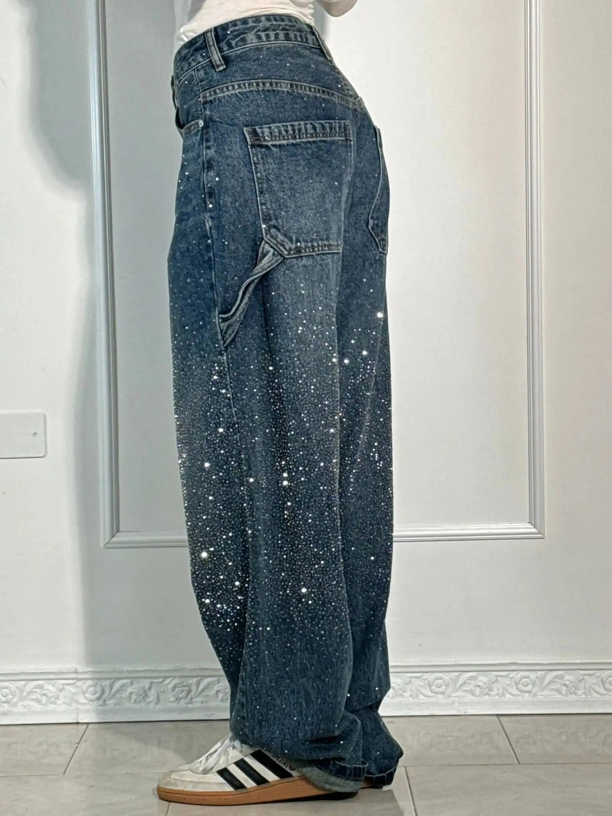 Γυαλιστερό baggy cargo τζιν παντελόνι Jeremy