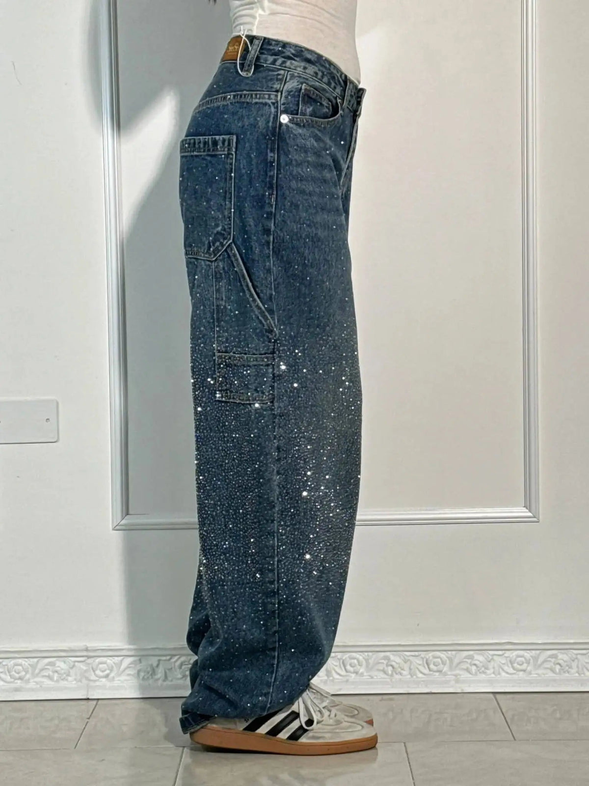 Γυαλιστερό baggy cargo τζιν παντελόνι Jeremy