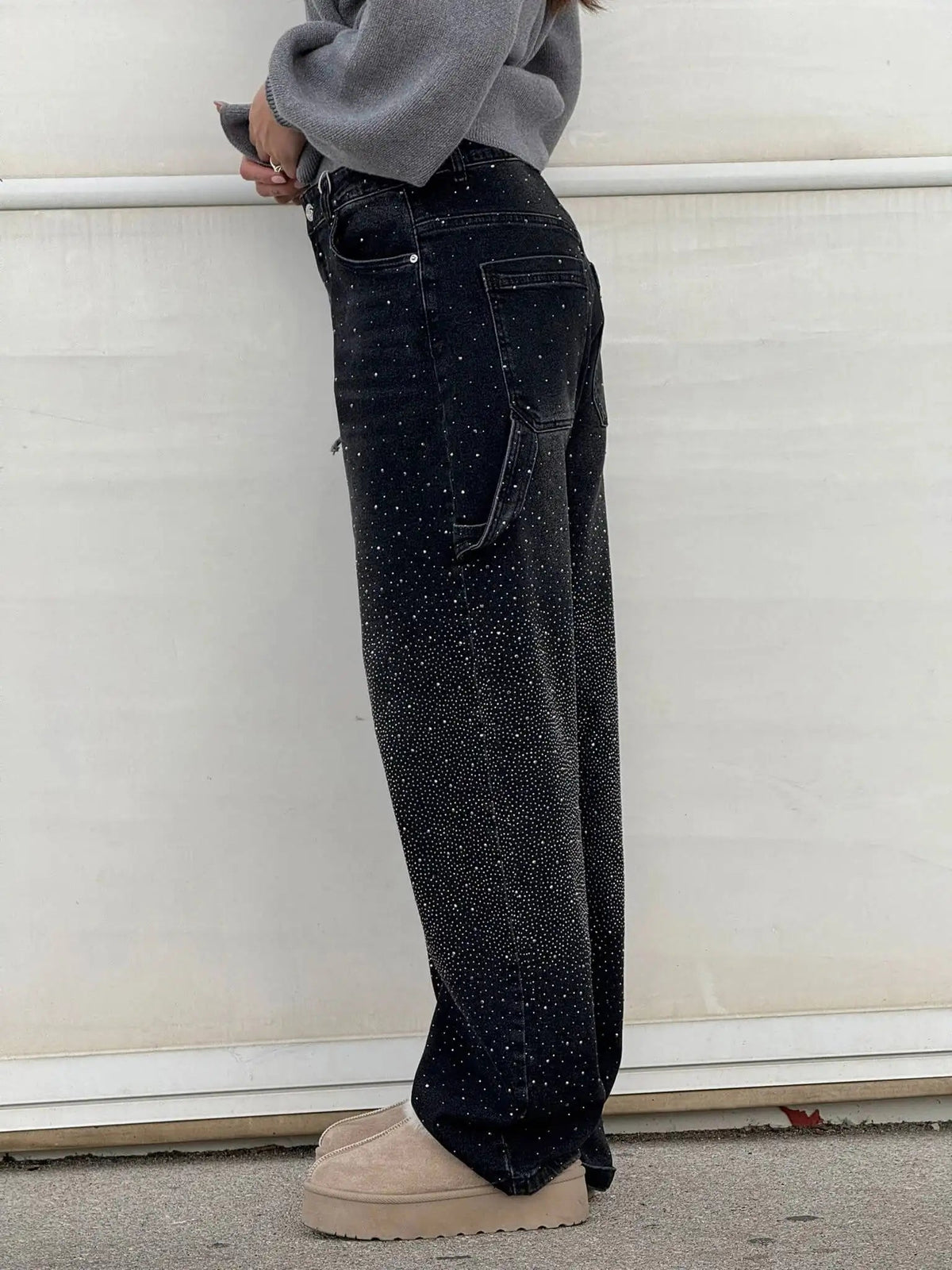 Γυαλιστερό baggy cargo τζιν παντελόνι Jeremy