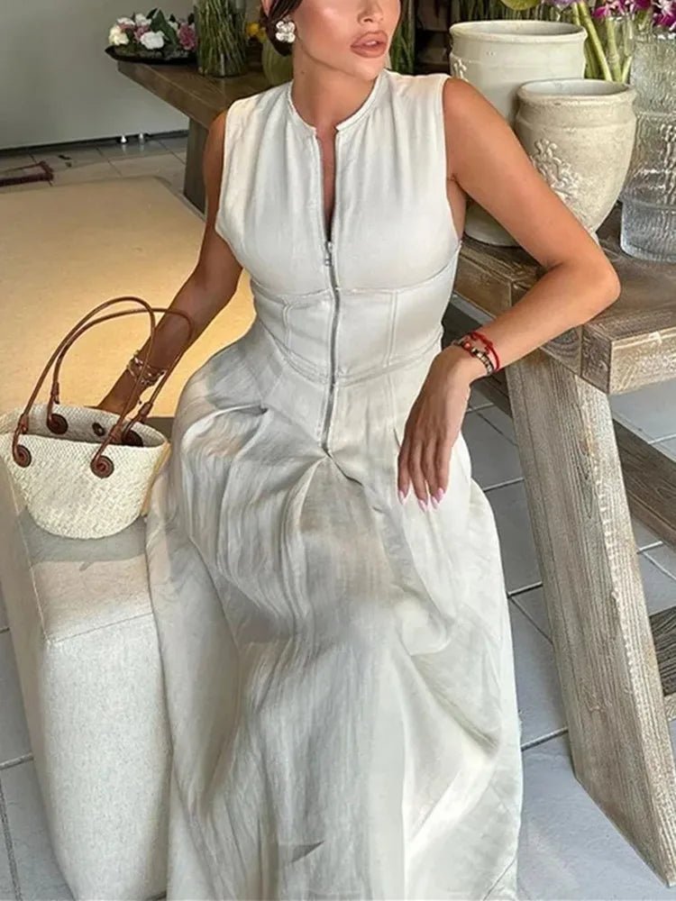 Αμάνικο μίντι φόρεμα Jessica