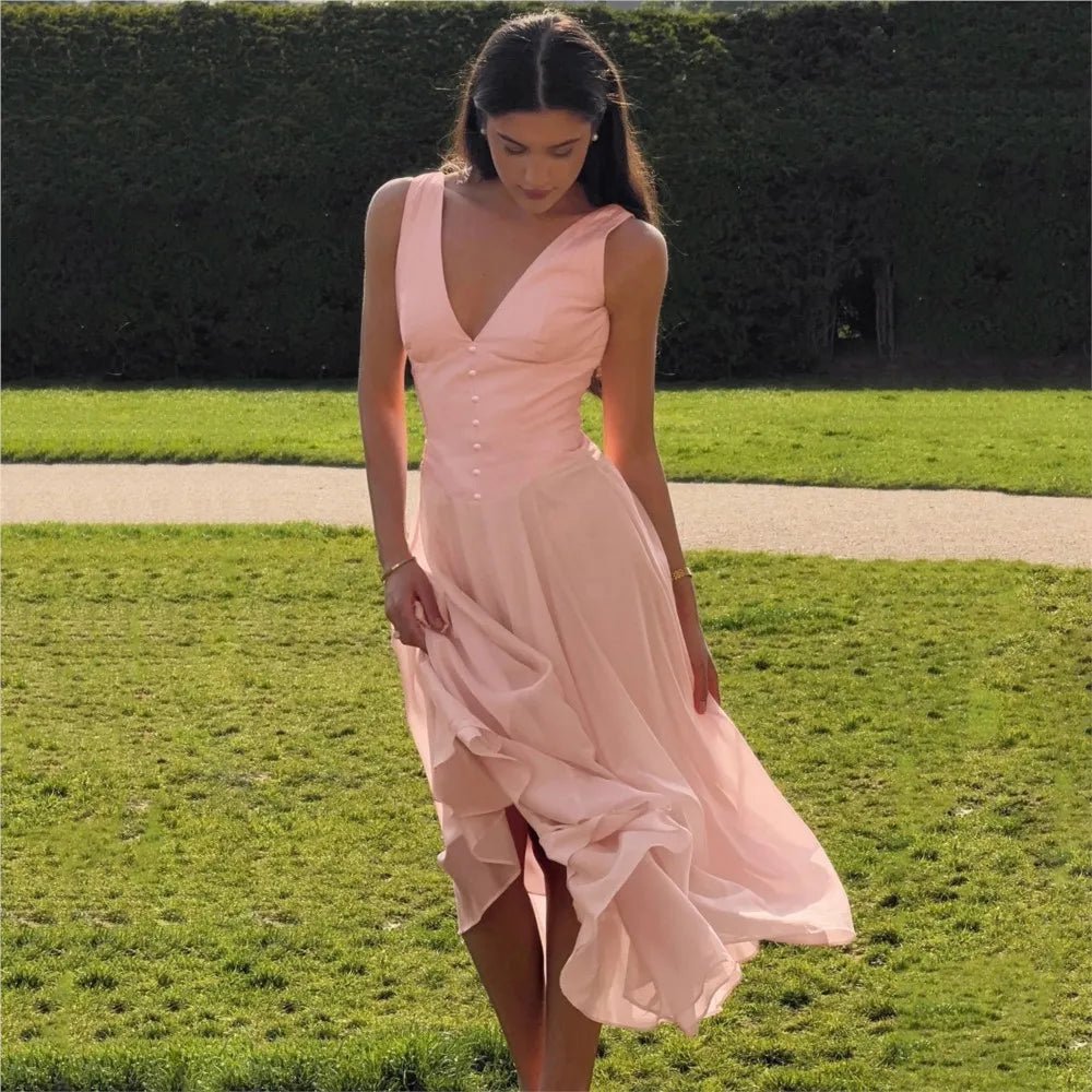 Jessica V-Neck Evening Dress