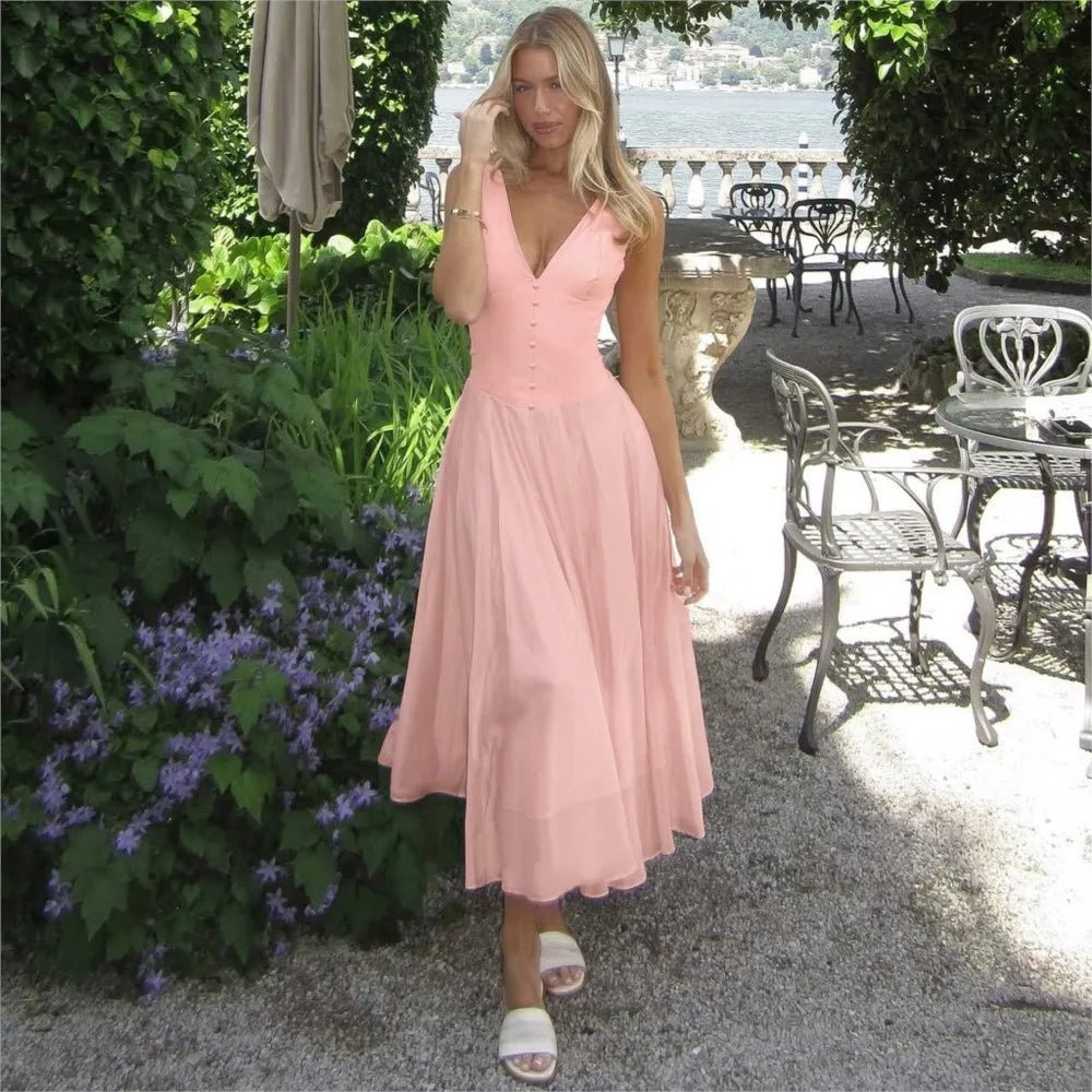 Jessica V-Neck Evening Dress