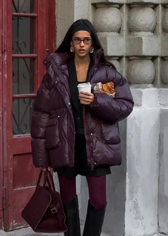 Γυαλιστερό μπουφάν puffer Jillian