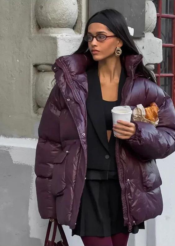 Γυαλιστερό μπουφάν puffer Jillian