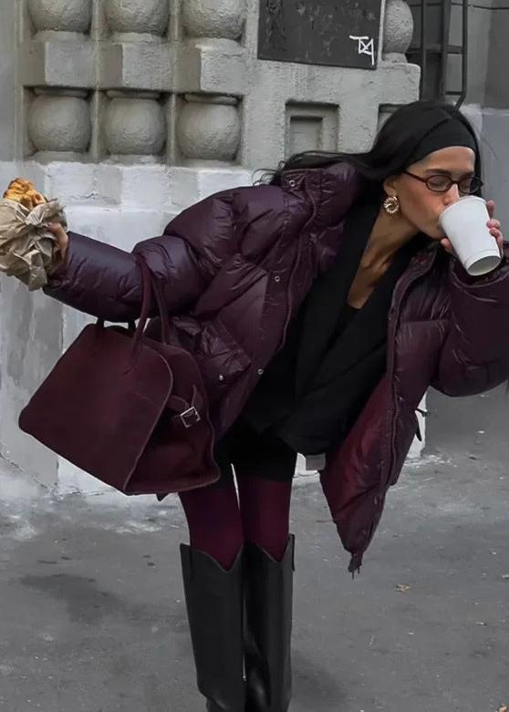 Γυαλιστερό μπουφάν puffer Jillian