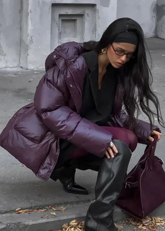 Γυαλιστερό μπουφάν puffer Jillian