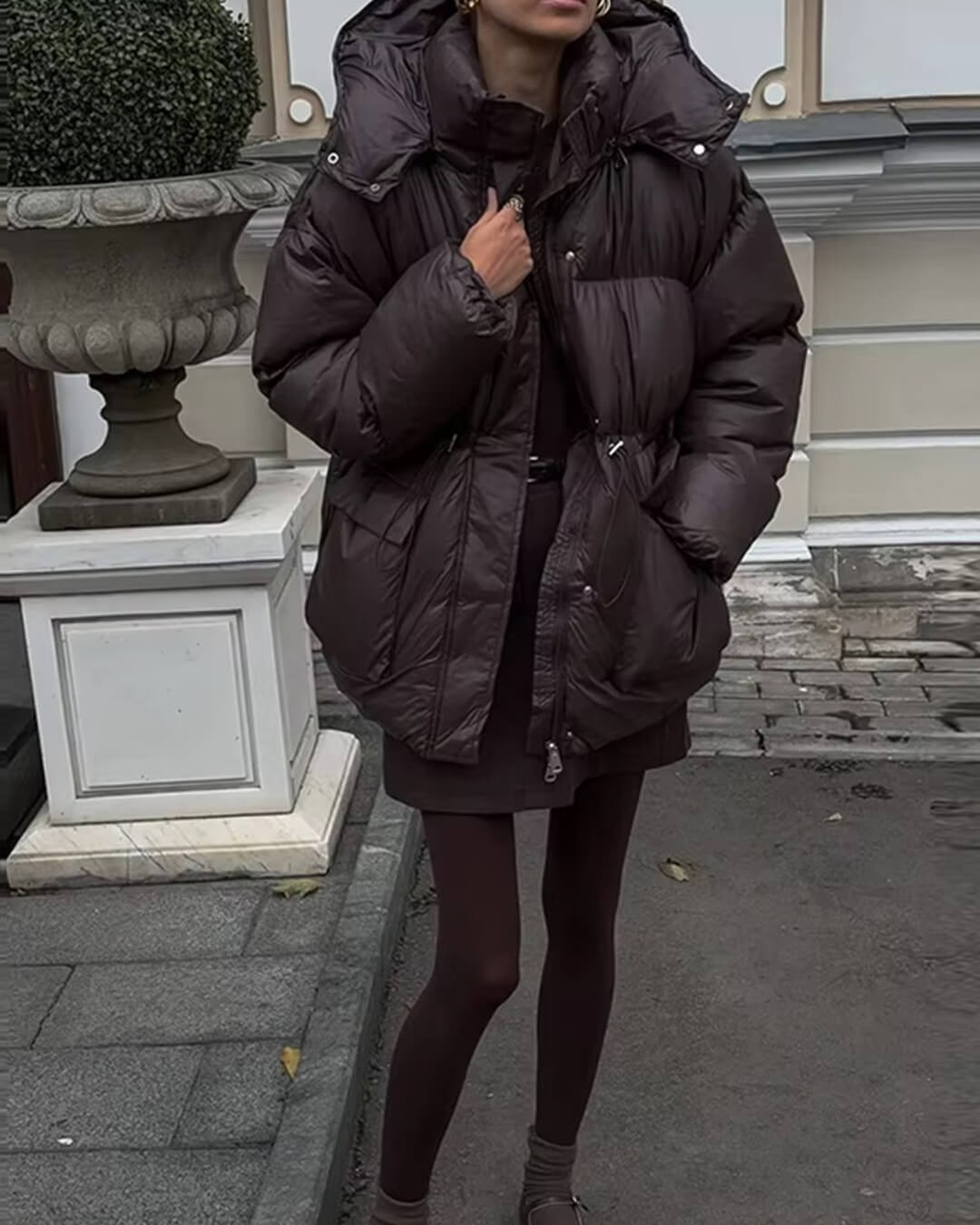 Γυαλιστερό μπουφάν puffer Jillian