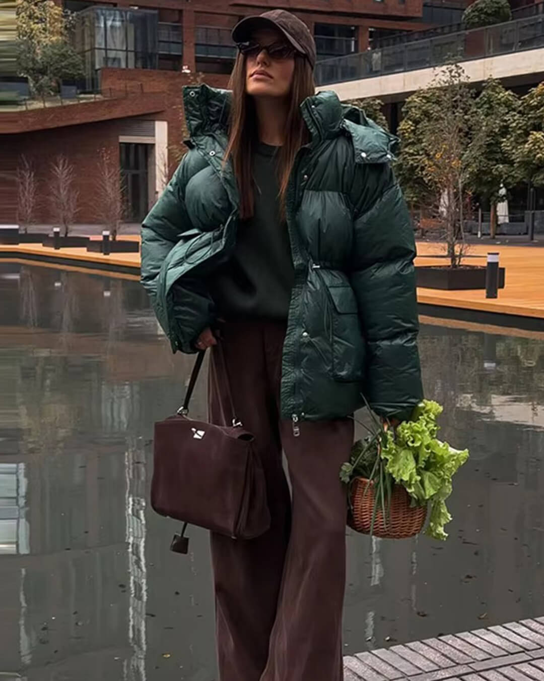 Γυαλιστερό μπουφάν puffer Jillian