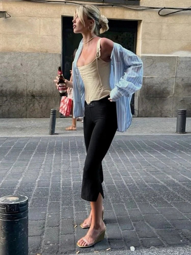 Juliette Black Capris Pants