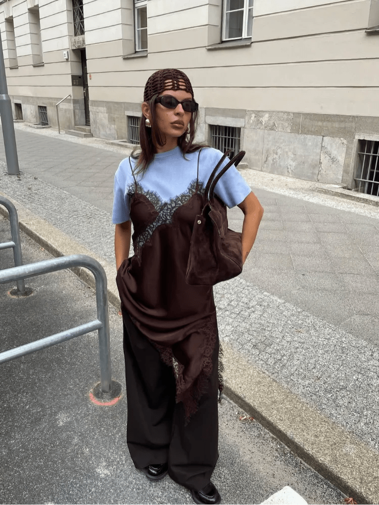 Ασύμμετρο σατέν μίνι φόρεμα Kara