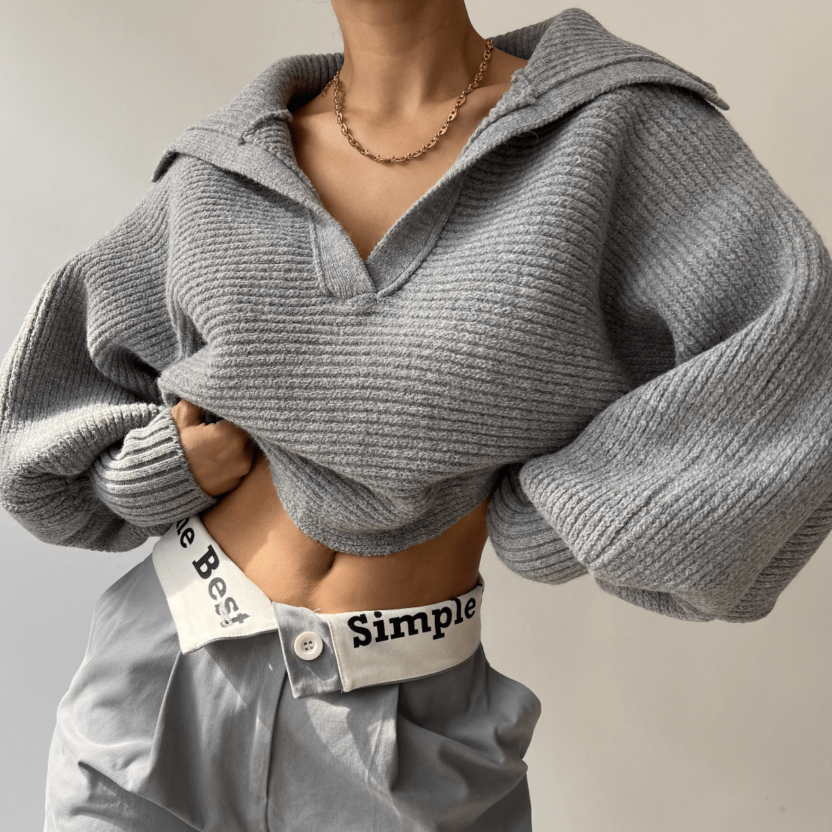 Oversized πλεκτό πουλόβερ Kath