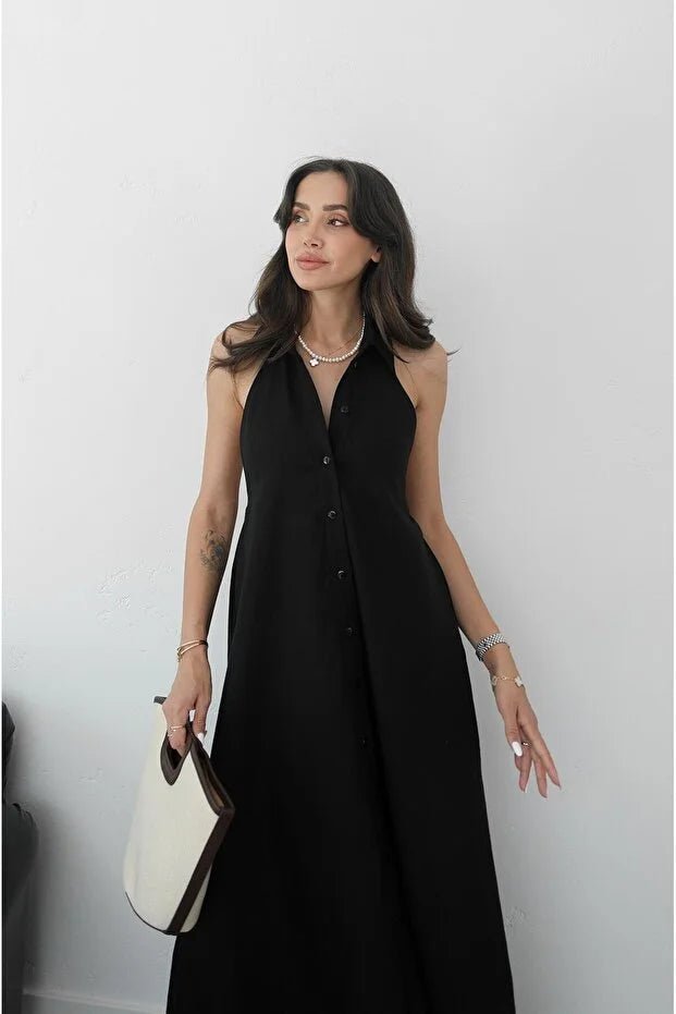 Kaya Halter Neck Elegant Maxi Dress