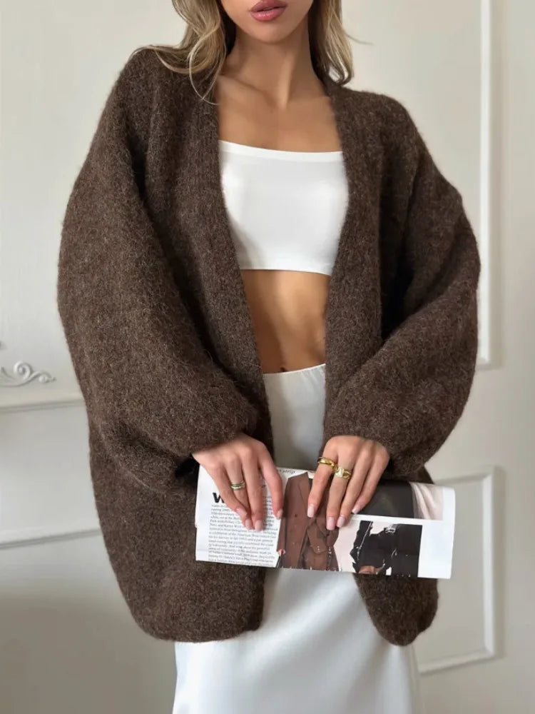 Oversized ζακέτα Willa από βουρτσισμένο πλεκτό