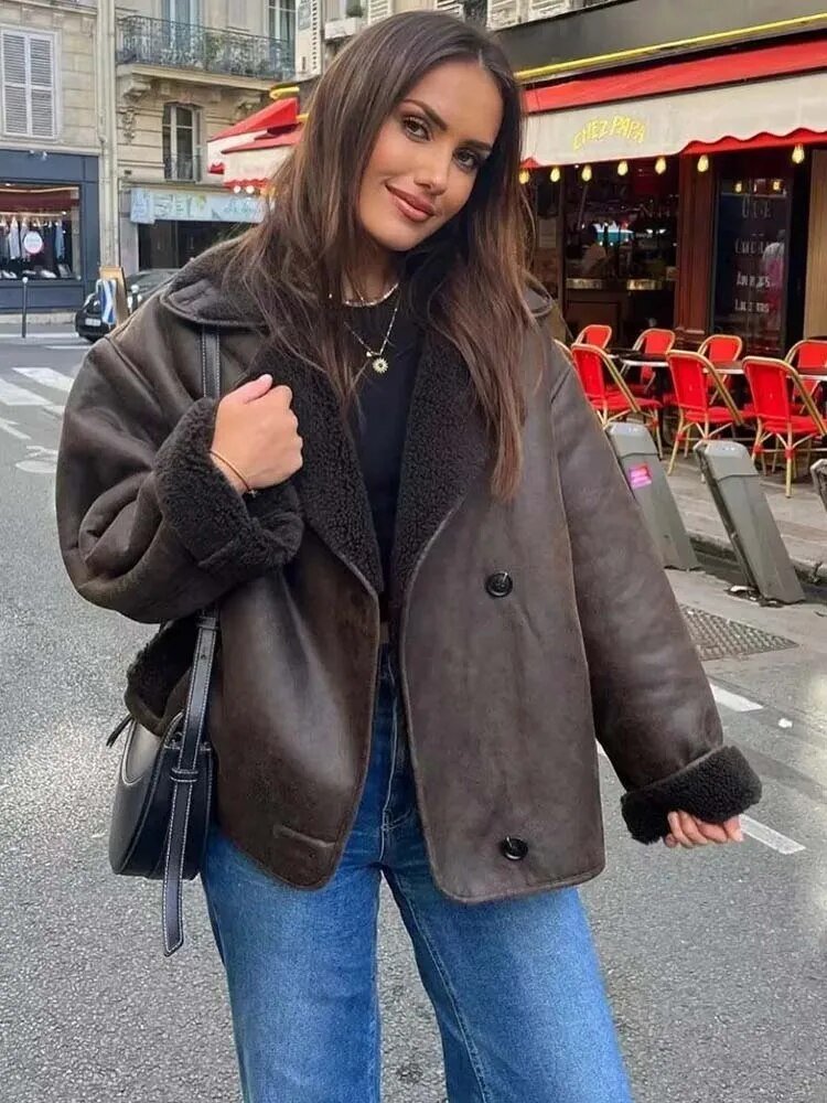 Μπουφάν Laila από συνθετικό δέρμα