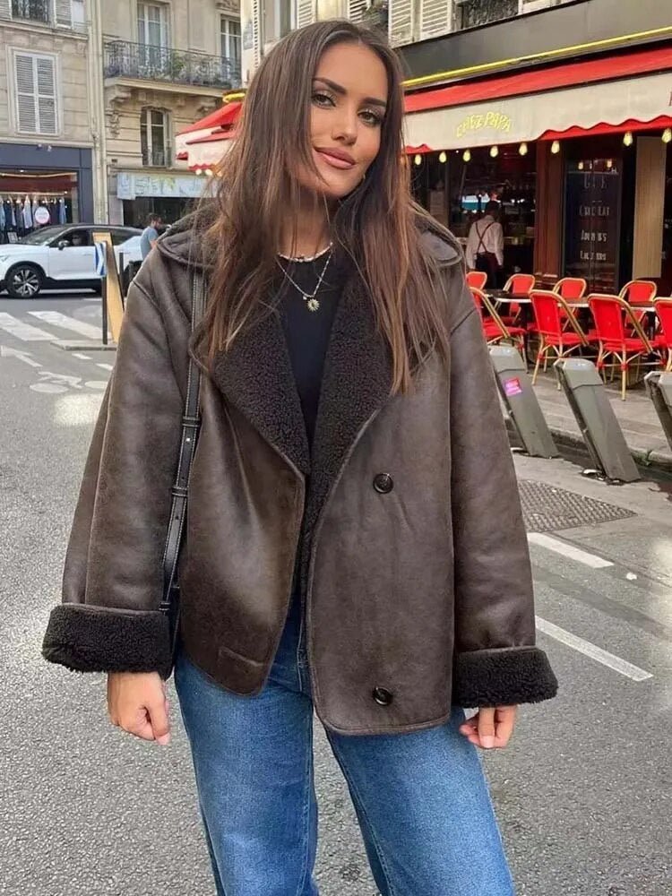 Μπουφάν Laila από συνθετικό δέρμα