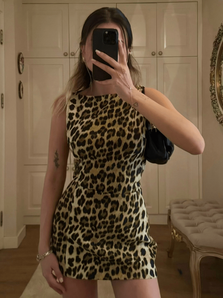 Leona Leopard Mini Dress