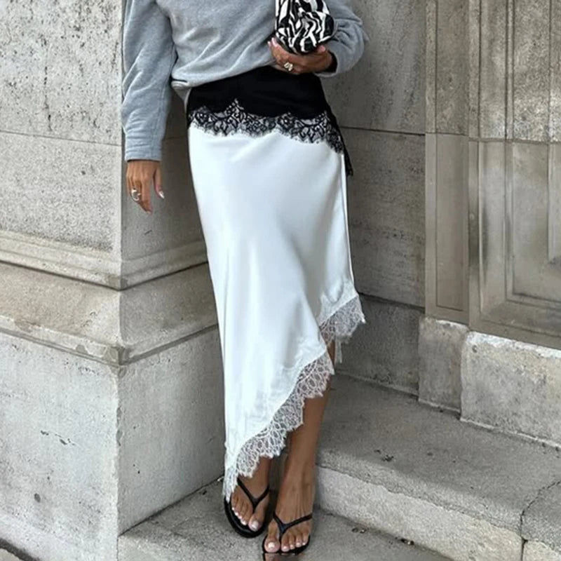 Leslie Asymmetric Midi Skirt