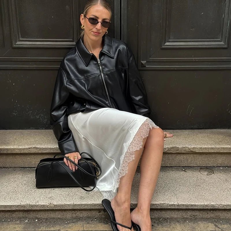 Leslie Asymmetric Midi Skirt